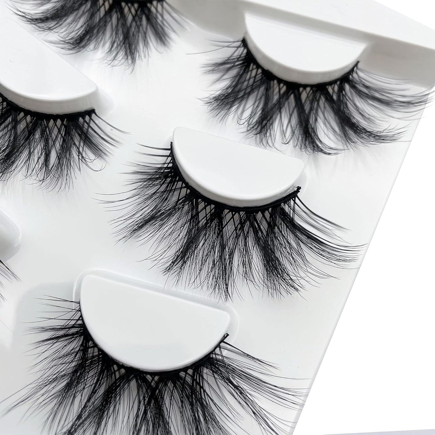 MIKIWI 25mm Lashes, Dramatic 6D Faux Mink Lashes, Fluffy Volume Eyelashes, Thick Crossed Lashes, Long Faux 25mm Mink Lashes (6D4-05)