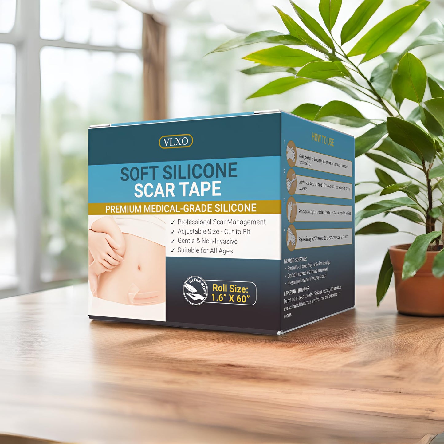 Silicone Scar Sheets, Silicone Scar Tape For Surgical Scars - Clinically Validated Technology Scar Treatment Strips For Hypertrophic, C-Section, Tummy Tuck, Keloid Scars - Reusable, Waterproof