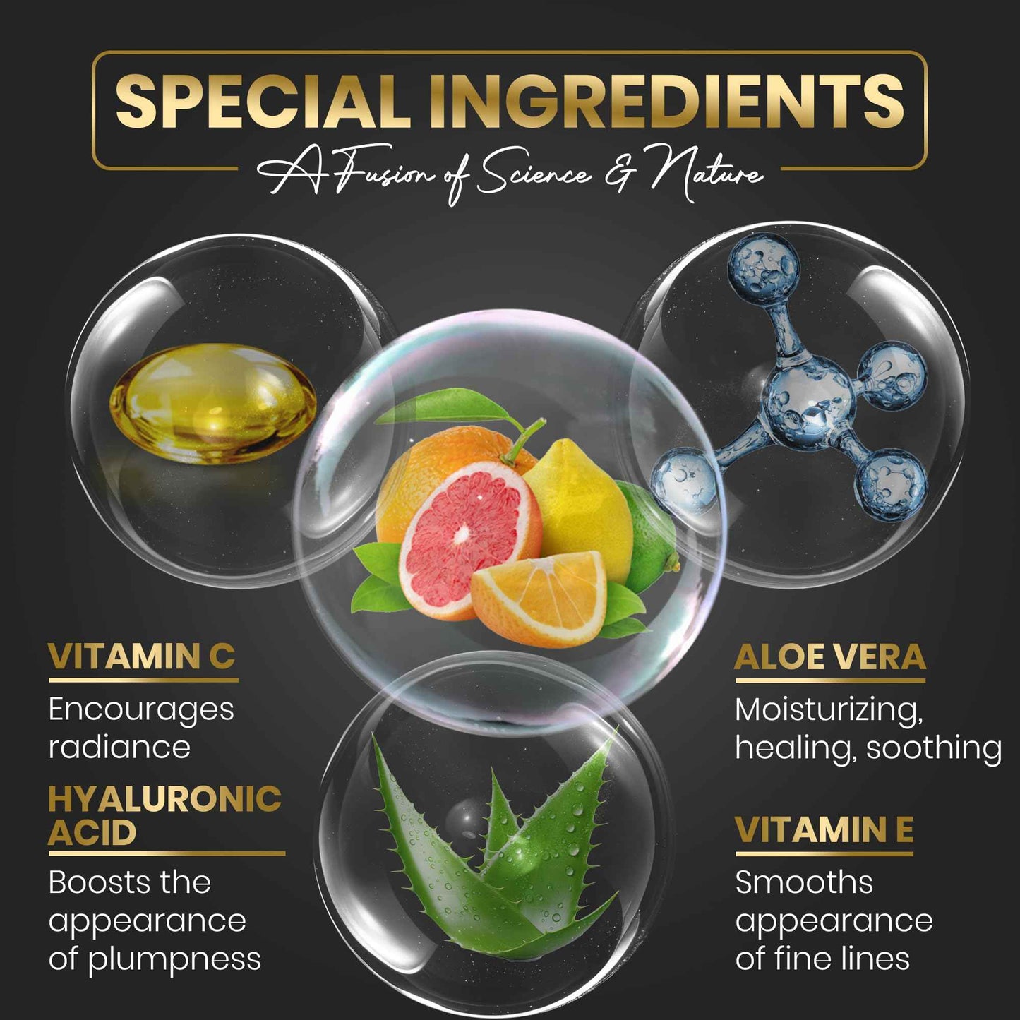 TURN TO EARTH Vitamin C Facial Serum with Vitamin E, Hyaluronic Acid, and Aloe Vera, for Skin Brightening, Dark Spot Reducing, Evening Skin Tone Formula in a 1 fl oz Glass Bottle