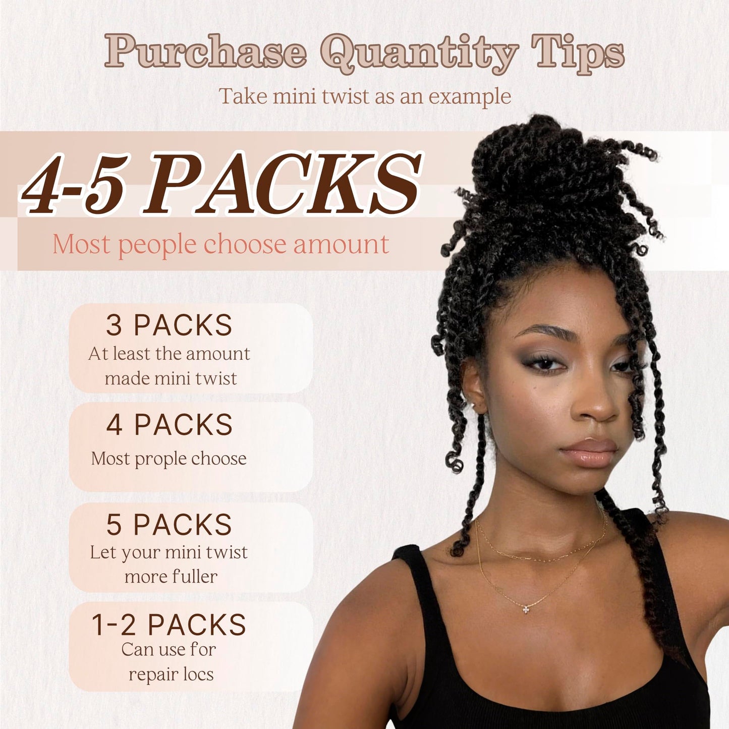 Mibeke Afro Kinky Bulk Human Hair, 4C Afro Kinky-Curly Bulk Human Hair for Twist Mini Twists Braiding and Dreadlock Extensions 50g/Pack (1B, 16 Inch)