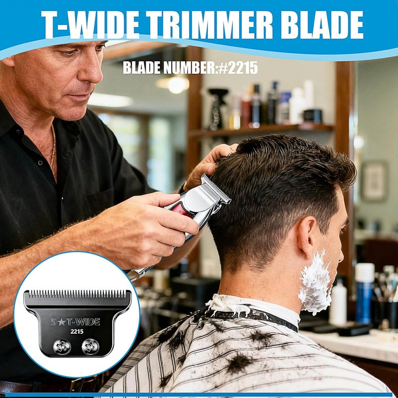 Wahl 5 Star Detailer Replacement Blade - Adjustable Zero-Gap T Blade for Models 8081/8171 | Black