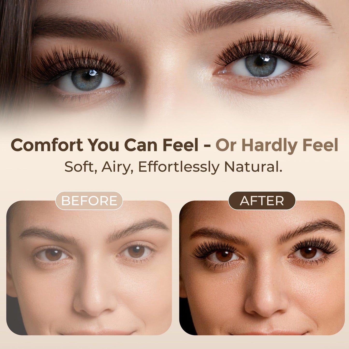 LASHVIEW Lash Clusters NM03 Cluster Lashes DIY Cluster Eyelash Extensions Mega Volume Reusable Individual Lashes Cluster Volume Look Super Thin Band & Soft(D-10-16mix)