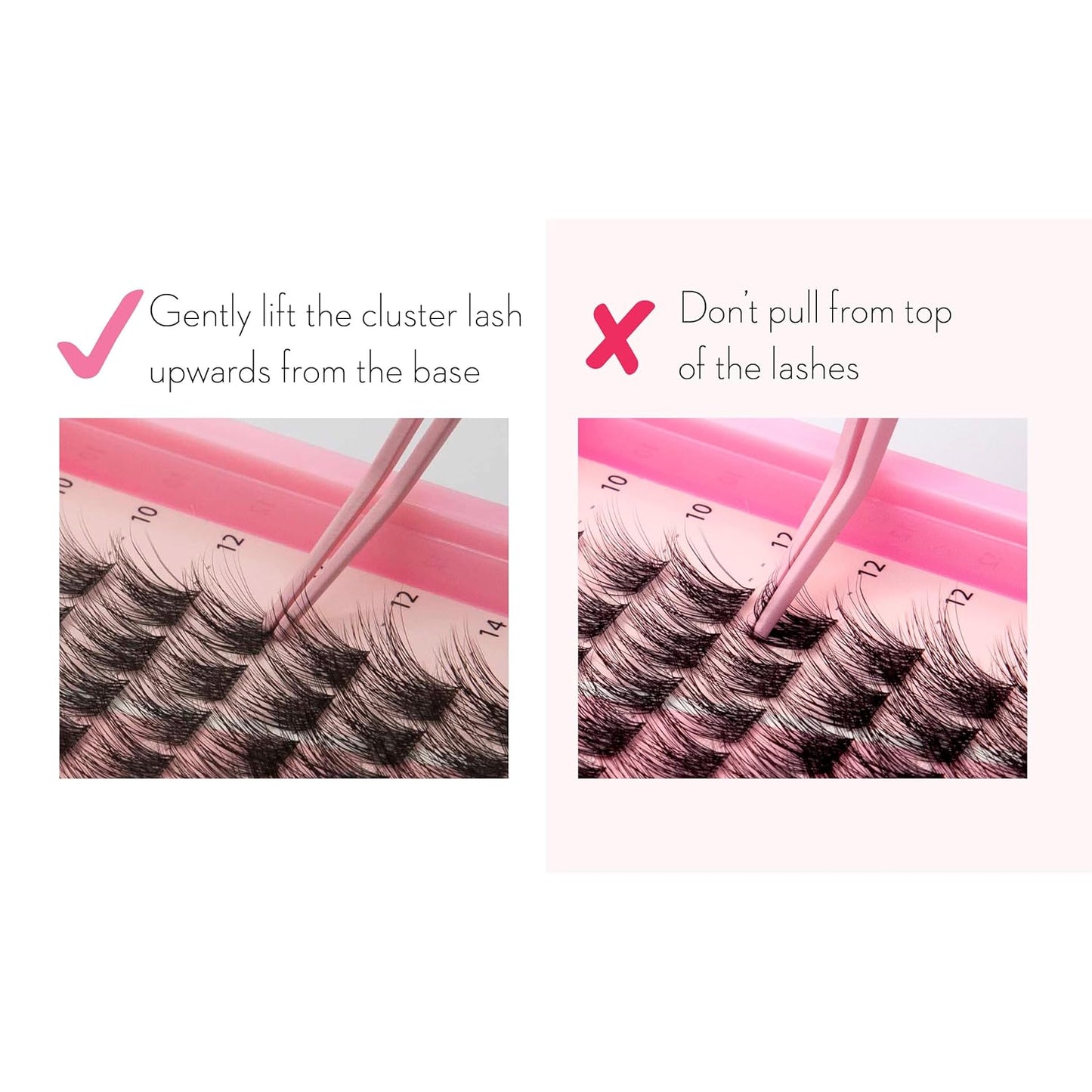 DIY Individual Lash Extension Kit - 140 Pc Miss Wispy Clusters, Waterproof Bond & Seal | Eyelash Applicator & Remover