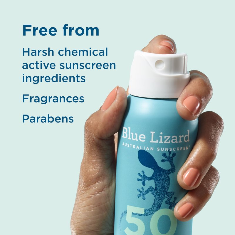 Blue Lizard Mineral Sunscreen Spray, SPF 50+ | Zinc Oxide Formula | Water-Resistant | Dermatologist-Recommended | 5 fl oz Pack of 2