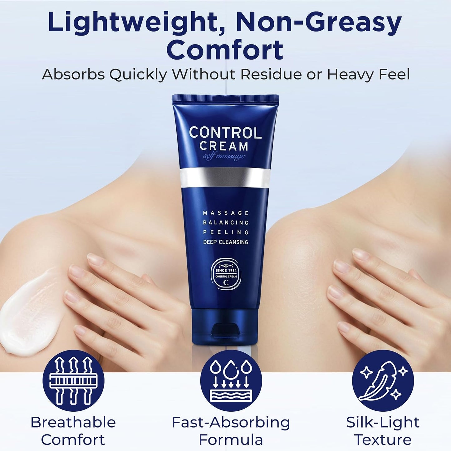 Korean Face & Body Control Cream - Gentle Exfoliation, Deep Hydration, Smooth Skin | 5.07 oz
