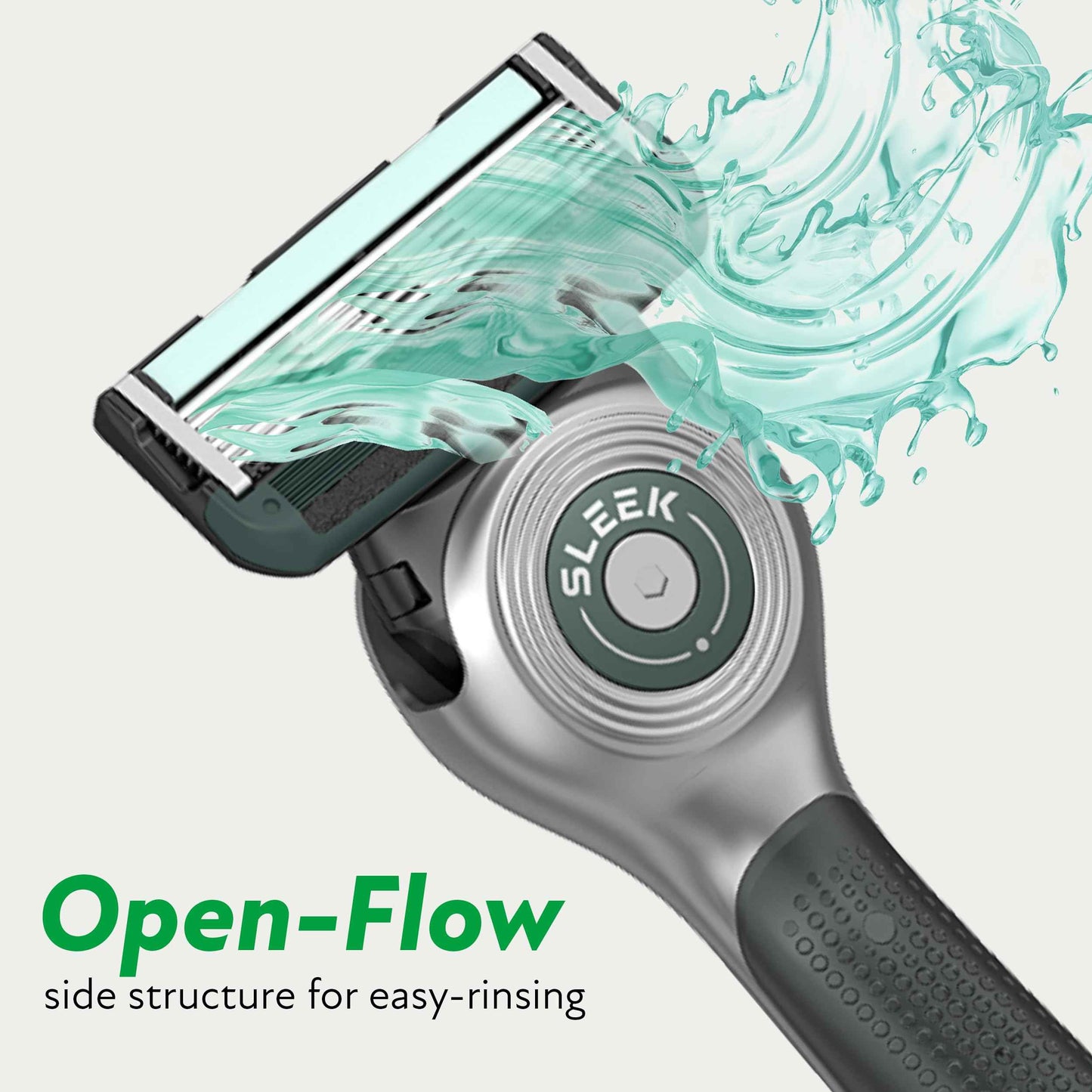 DORCO SLEEK Six Blade Razor System with Multi-Flex Technology Refill Set, Precision Shaving Razor Replacement Cartridge (4 Pack)