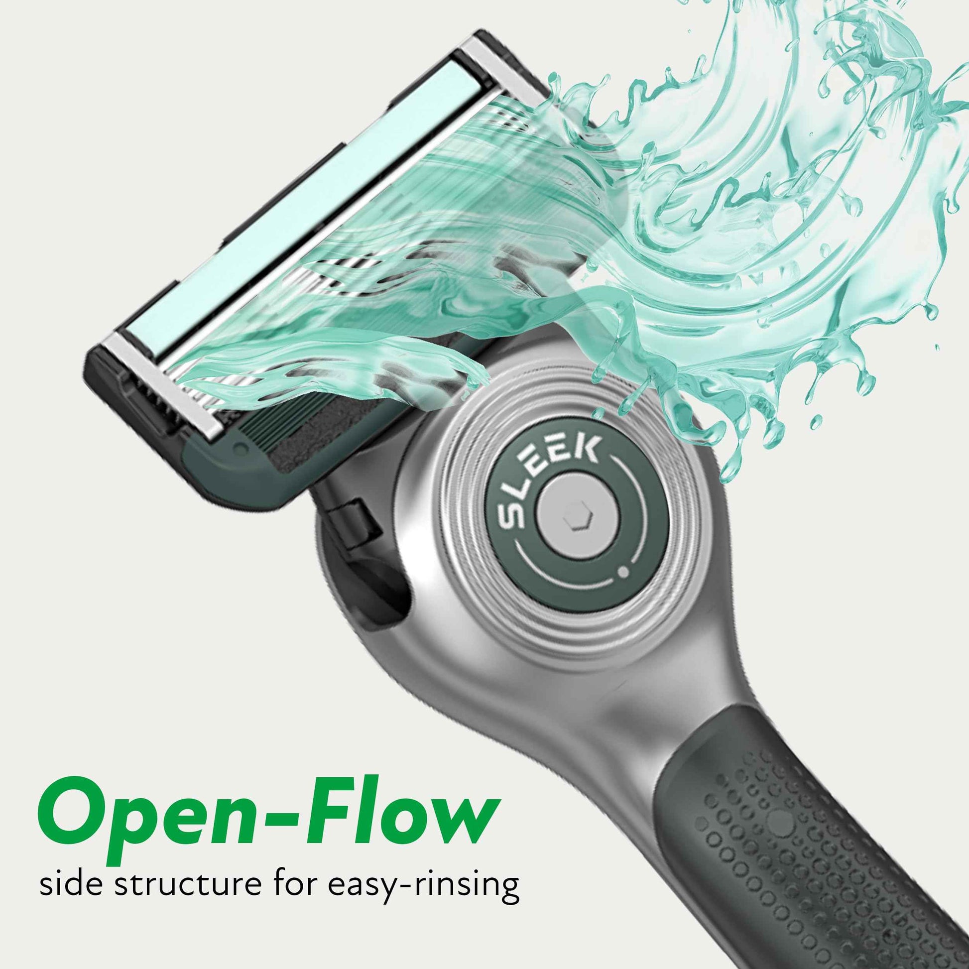 DORCO SLEEK Six Blade Razor System with Multi-Flex Technology Refill Set, Precision Shaving Razor Replacement Cartridge (4 Pack)