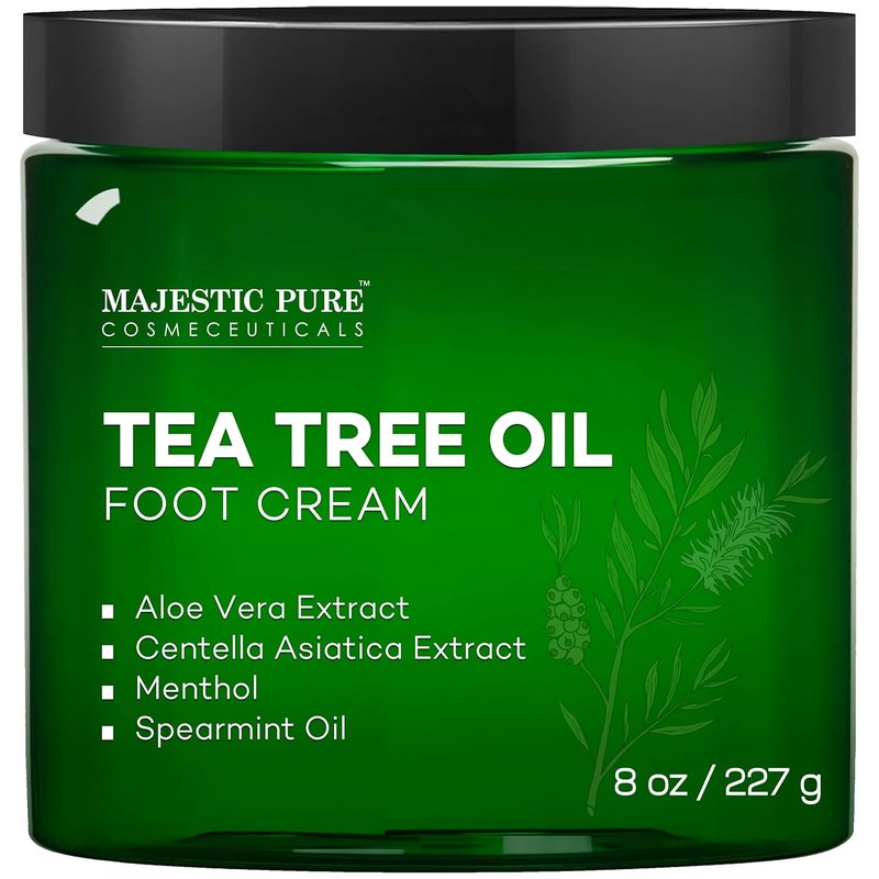 Tea Tree Foot Cream & Orange Scrub Bundle - 8 oz & 10 oz | Moisturizing & Exfoliating