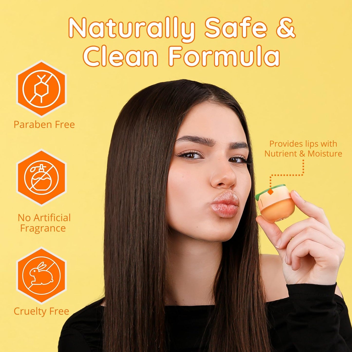 My Bee Balm Lip Balm - Peach Hydrating Balm for Dry, Chapped Lips | Propolis & Honey, 2-Pack