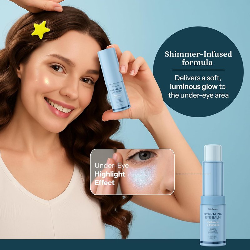 Ultra Shimmer Eye Balm | Hydrating Hyaluronic Acid & Peptides for Puffiness, Dark Circles & Fine Lines - 0.52 fl oz