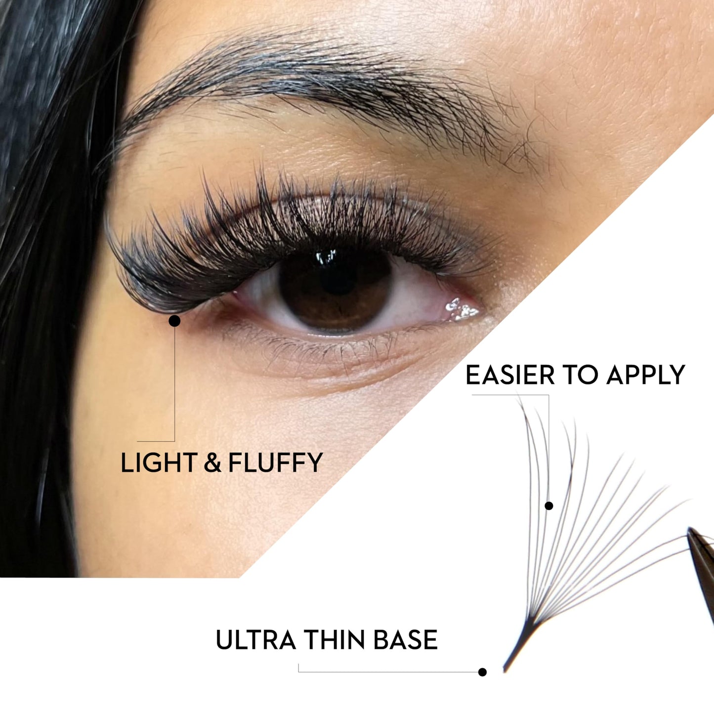 One V Salon Pro 14D Promade Loose Fans, 1000 Premade Extreme Mega Volume Lash Fans | D Curl | 0.05 mm | 8–15 mm Mixed Lengths | Thin Base, Hand-Crafted Eyelash Extensions(14D-0.05-D-Curl)