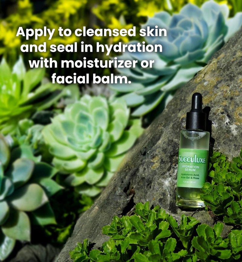 Succuluxe Hydration Serum - with Hyaluronic Acid, Aloe Vera & Rose for Sensitive Skin & Dry Skin