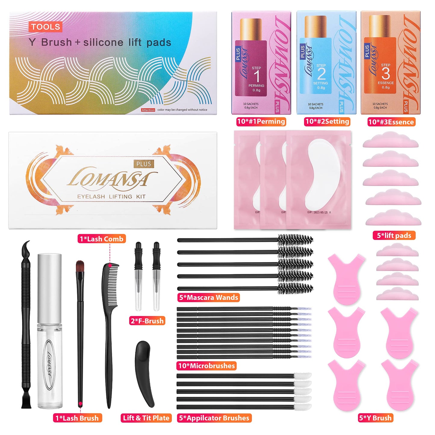Lomansa Lash Lift Kit - Easy to Use Salon-Quality Eyelash Perm Kit with Full Tools