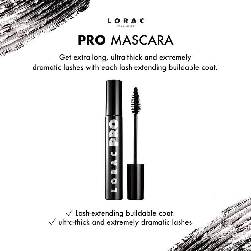 LORAC PRO Mascara - Volumizing & Lengthening Formula | Black 0.3 oz