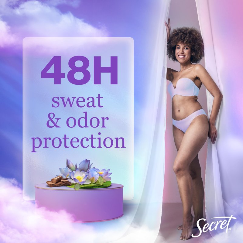 Secret Dry Spray Antiperspirant Deodorant for Women, 48hr Weightless Sweat & Odor Protection, Gentle on Skin, Waterlily & Argan Oil Scent, 4.1 oz (Pack of 3)