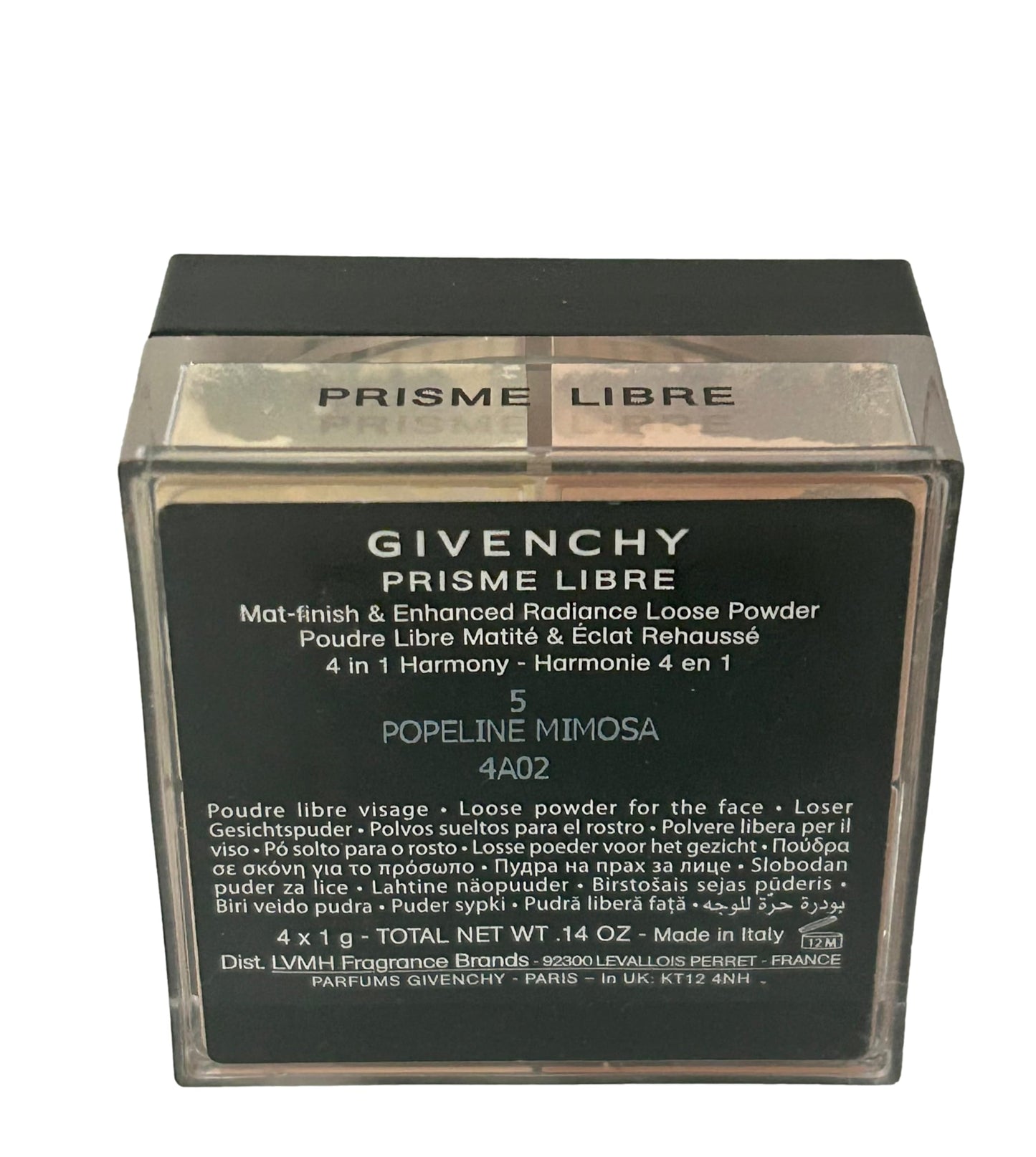 Givenchy Prisme Libre Loose Powder Mat-finish 4 x 1 g - Total 0.14 oz Color # 5 Popeline Mimosa (NEW NO BOX, NEVER USED)