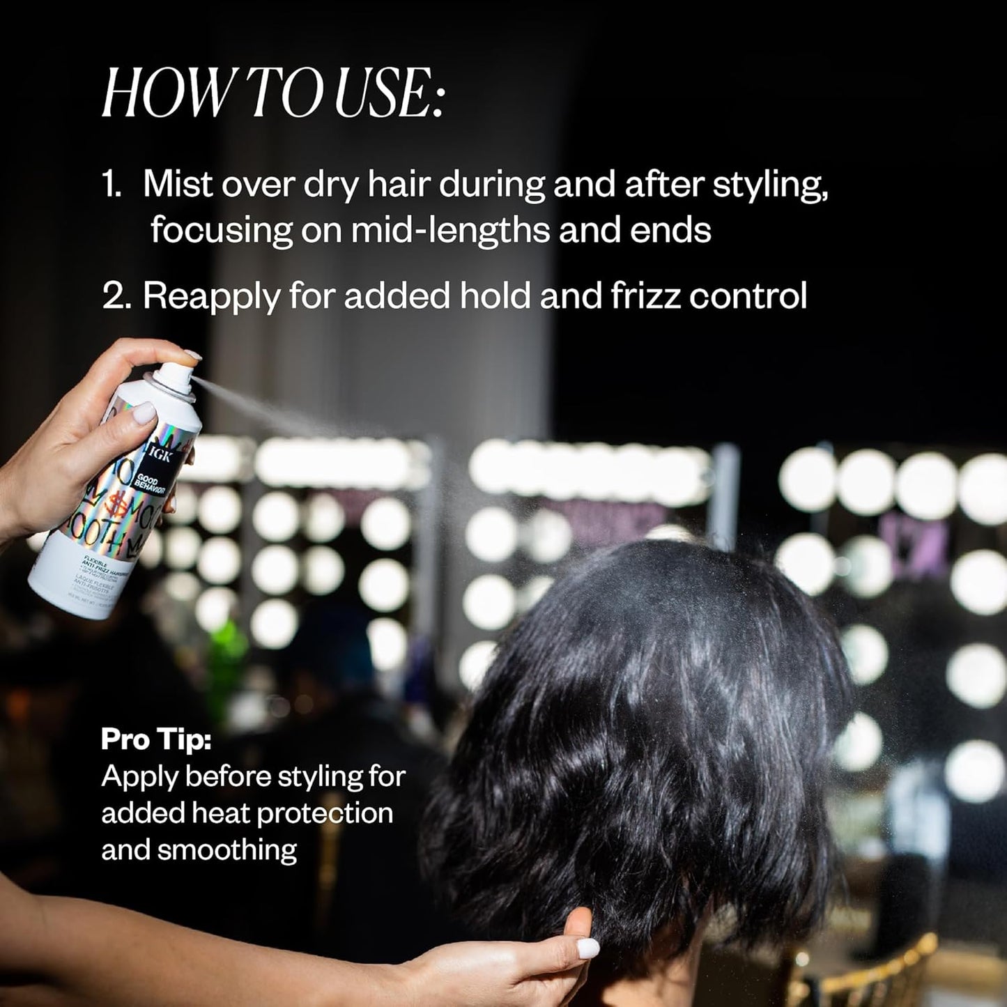 IGK Good Behavior Hairspray - Flexible Hold for All Hair Types | 10 oz