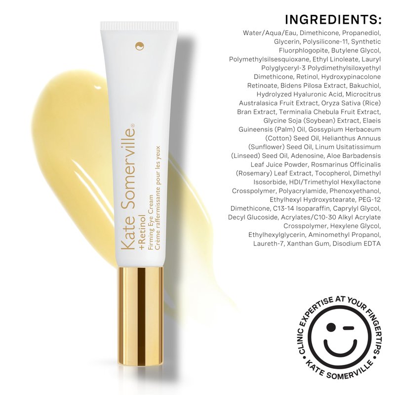 Kate Somerville Retinol Firming Eye Cream – Clinic-Grade Anti-Aging Treatment Proven to Firm, Brighten and Smooth Lines & Wrinkles, 0.5 Fl Oz