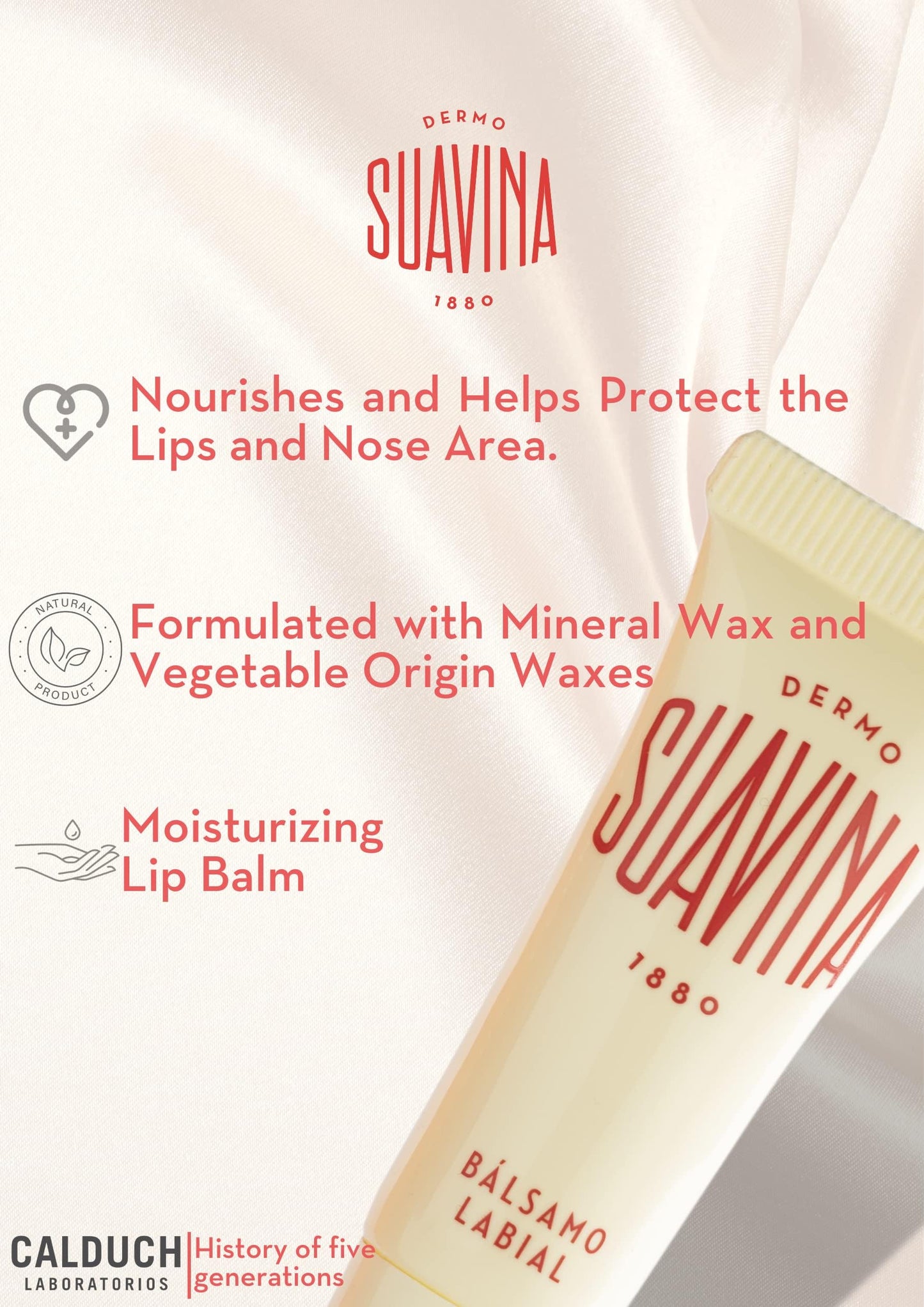 Suavina Lip Balm Hydrating Treatment for Dry Cracked Lips – Natural Intensive Lip Repair & Moisturizing Protection – Extreme Dry Lip Treatment for Men & Women – Cold Weather Lip Therapy