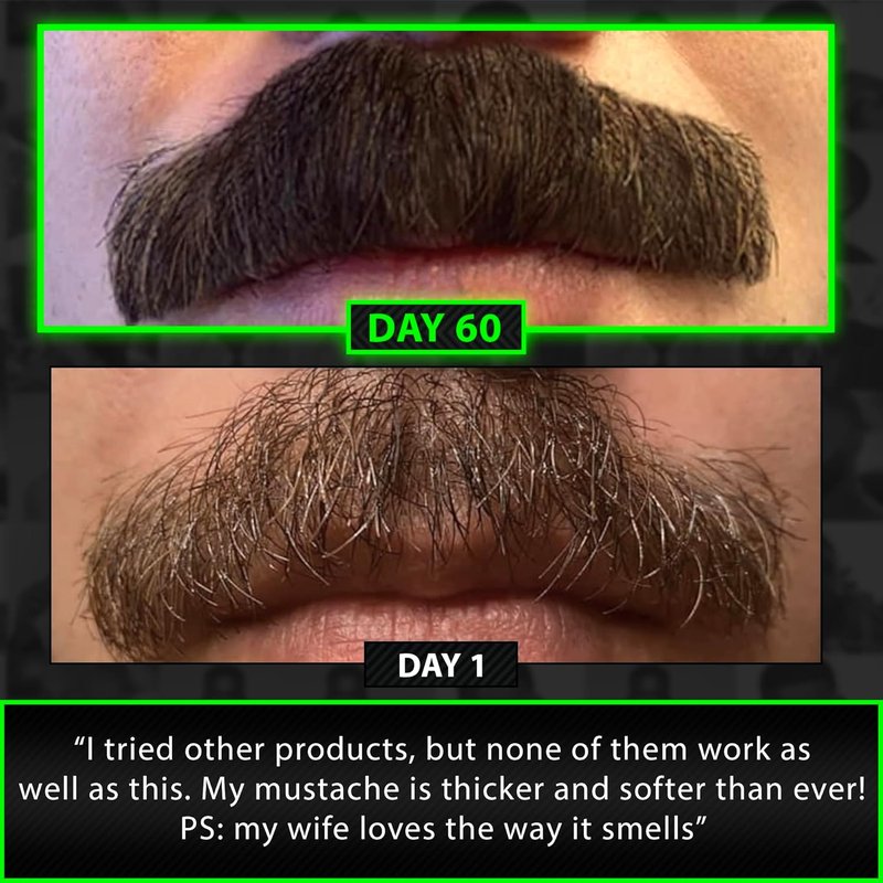 Biotin Beard Balm for Men - Organic Thickening Mustache Wax with Castor Oil | Hydrating Facial Hair Growth Conditioner