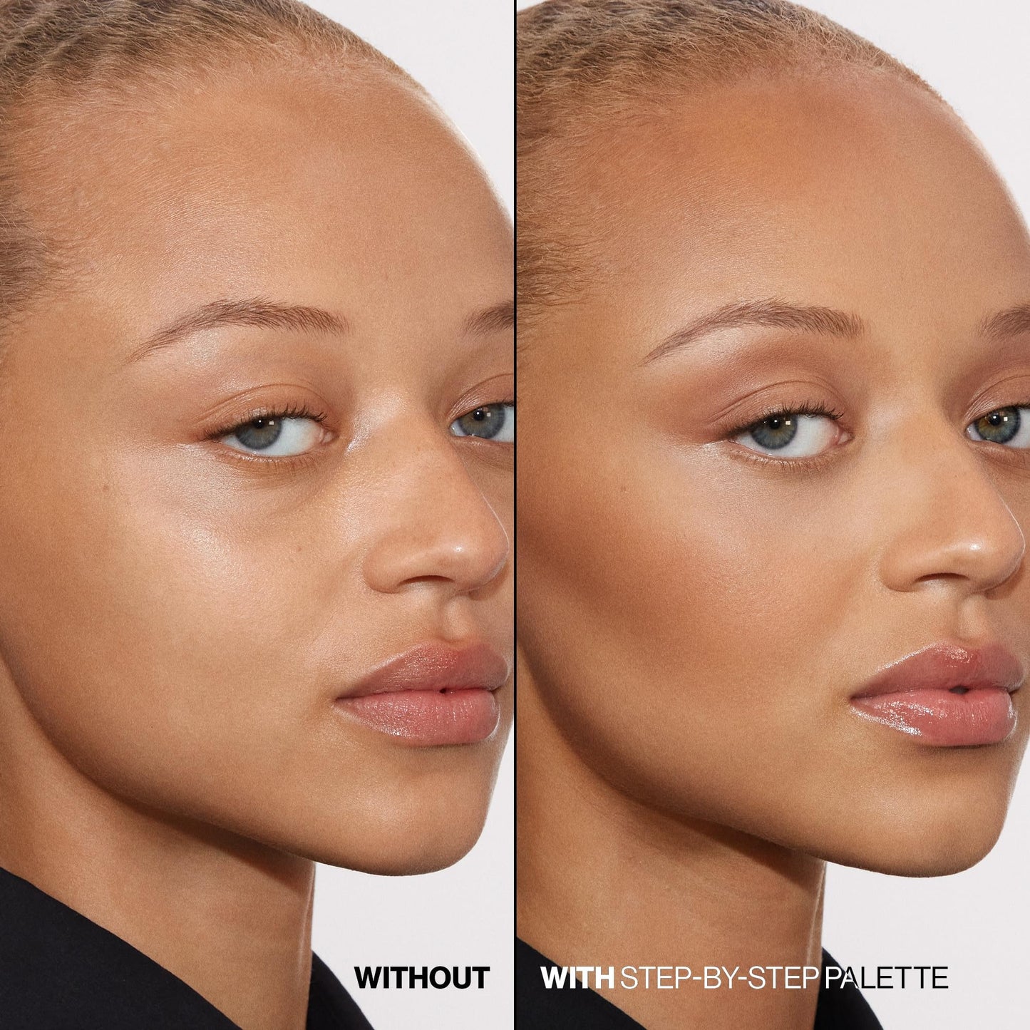 Smashbox Step-By-Step Contour Palette | Sculpt + Glow All-In-One Contour Kit with Blendable + Buildable Formulas, Medium/Deep, 0.3 Ounce