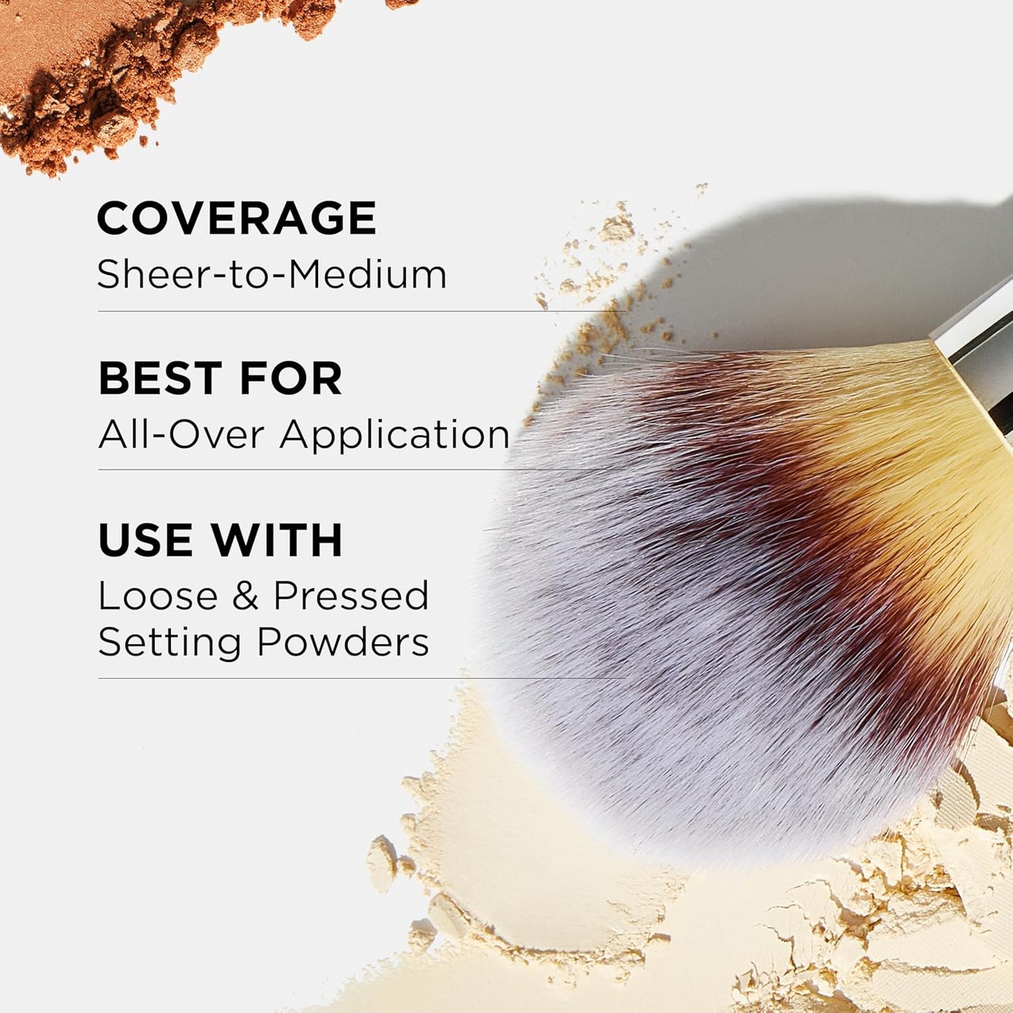 Heavenly Luxe Wand Ball Powder Brush #8 - Flawless Face Powder Application - Soft, Poreless Bristles