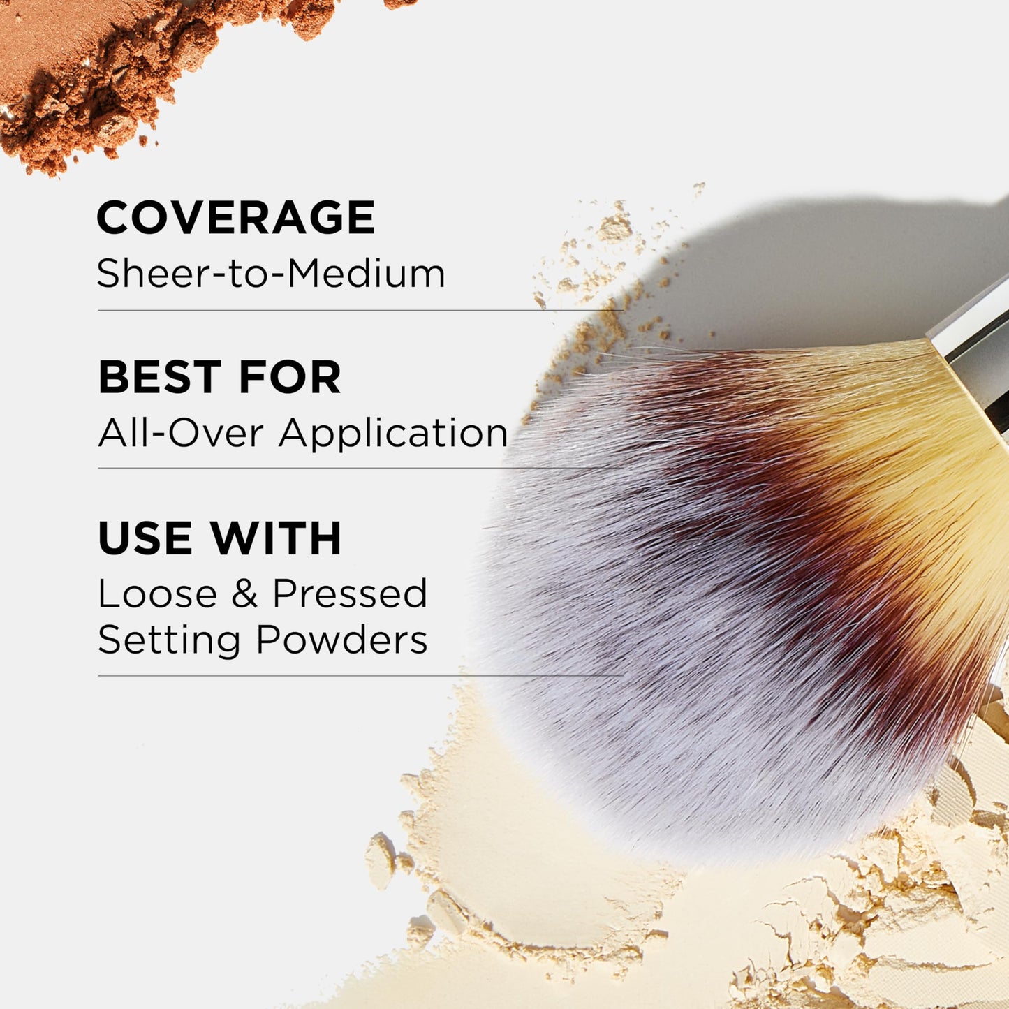 IT Cosmetics Heavenly Luxe Wand Ball Powder Brush #8 - For Face Powder Foundation - Poreless, Flawless Application - Soft Bristles