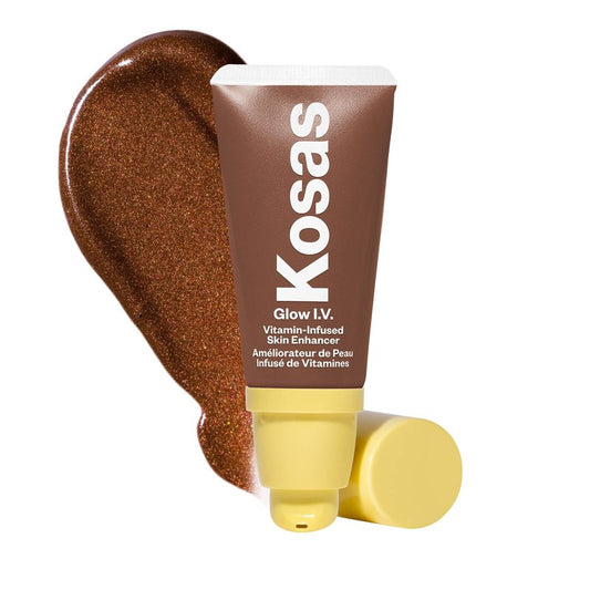 Kosas Glow I.V. Skin Illuminating Enhancer – Vitamin-Infused Liquid Highlighter, Hydrating Glow Primer, Lightweight Face Illuminator, Illuminate