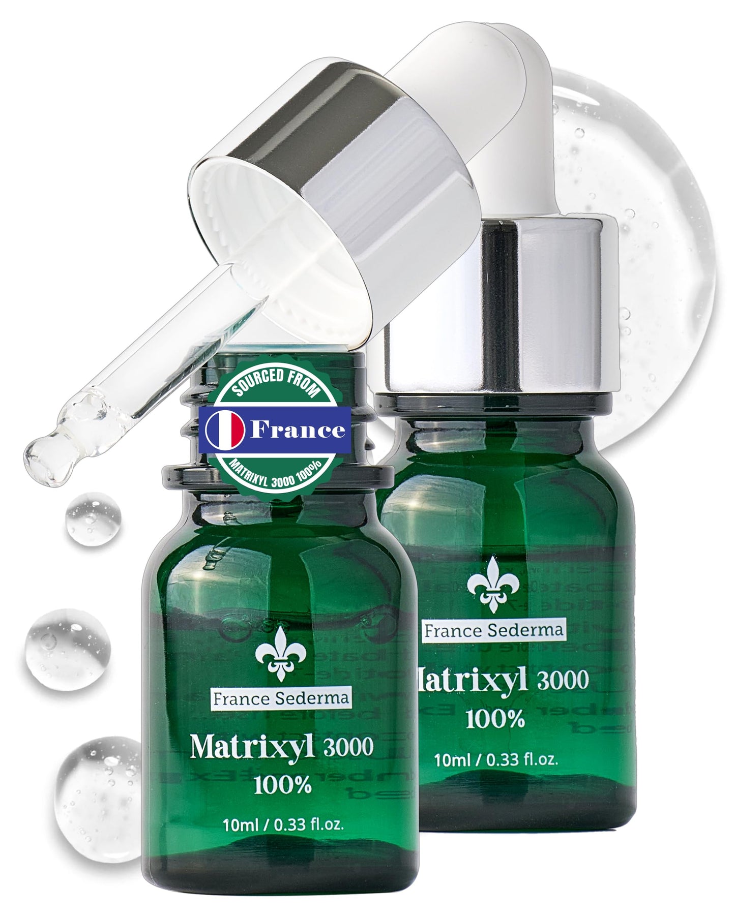 THEPURI Matrixyl 3000 Peptide Serum [2-Pack Value] (10ml x 2) – Sederma France Firming Ampoule, DIY Mix-In Booster, Pure Peptide Complex Anti-Aging, Collagen Boosting Wrinkle Treatment