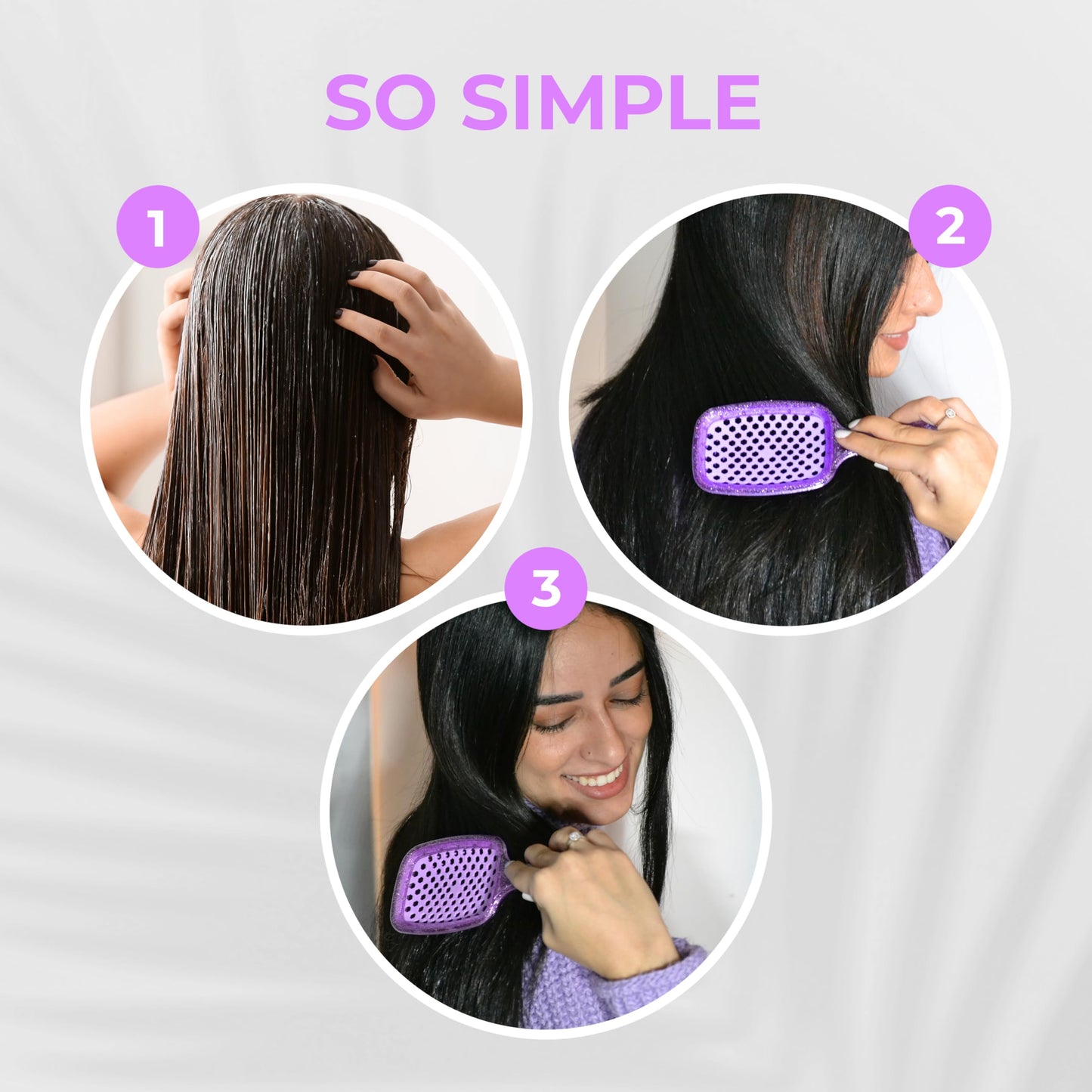 FHI Heat UNbrush Detangling Brush for Pain-Free Brushing on All Wet or Dry Hair Types — Durable DuoFlex Anti-Static Bristles, Lightweight Handle, Vented Hair Brush, Amethyst Lavender