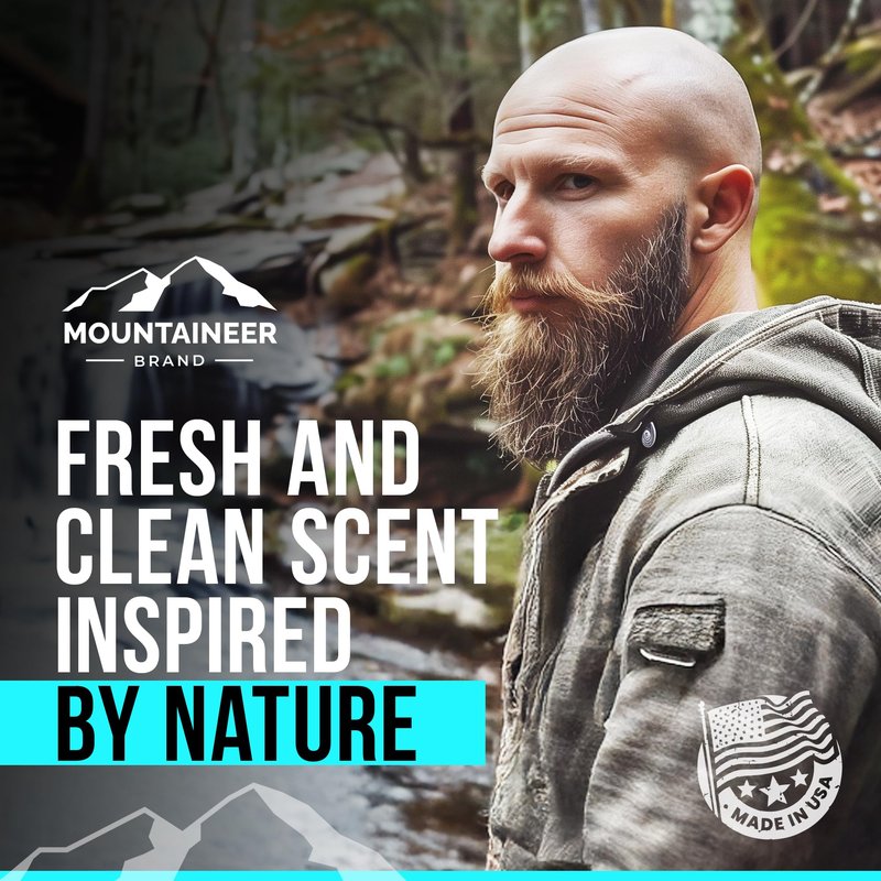 Mountaineer Brand Bald Head Care Gifts For Bald Men | All Natural 3 Step Daily Skin Care for Healthy Scalp & Face | Exfoliate Scrub | Cleanse Wash | Shine Away PH Balance