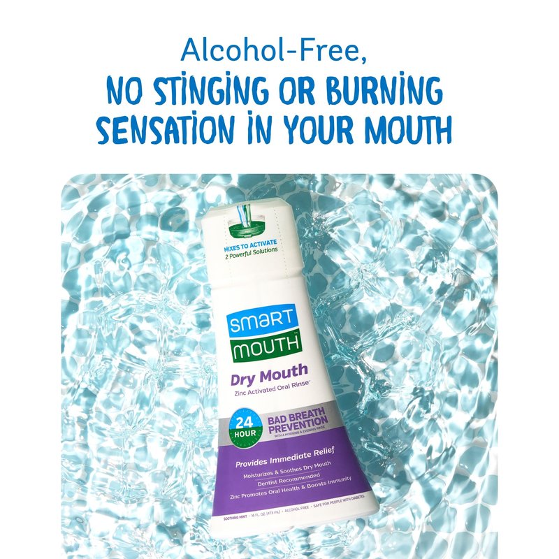 SmartMouth Dry Mouth Mouthwash, Mint, 16 Fluid Ounce