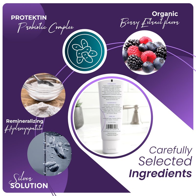 Kids Hydroxyapatite Toothpaste – Natural Mixed Berry – Fluoride-Free Remineralizing Toothpaste with PROtektin – Strengthens Enamel & Supports Oral Microbiome – 4 oz