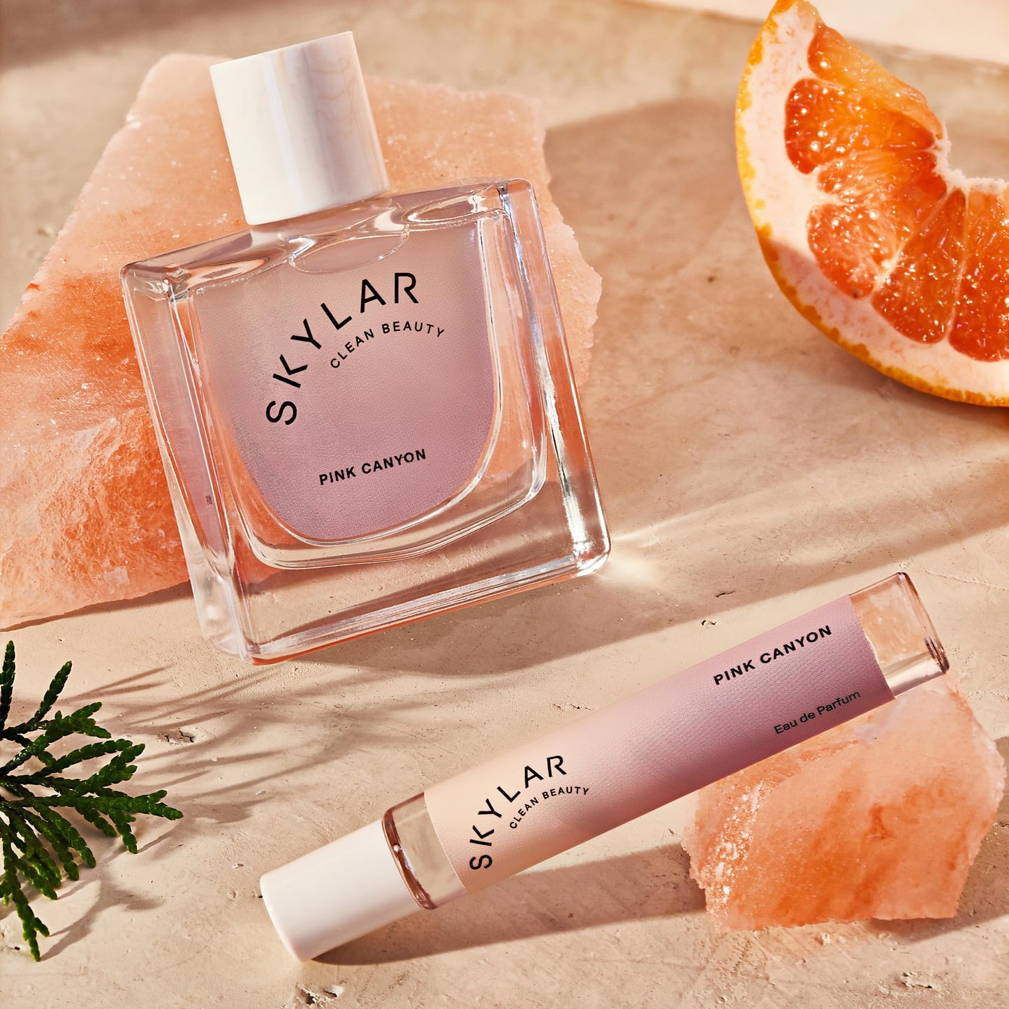 Skylar Pink Canyon Travel Spray for Women - Mini Woody Citrus Perfume, Grapefruit, Pink Salt & Cedar Notes - Hypoallergenic, Vegan, Clean Fragrance for Sensitive Skin - 10mL / 0.33 Fl oz