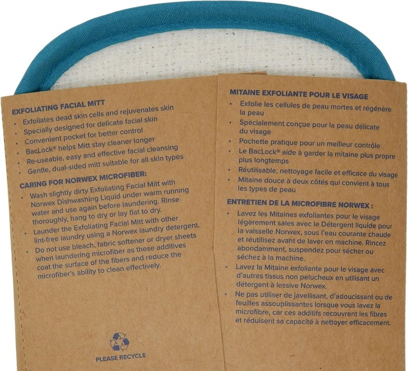 Norwex Exfoliating Facial Mitt - Teal