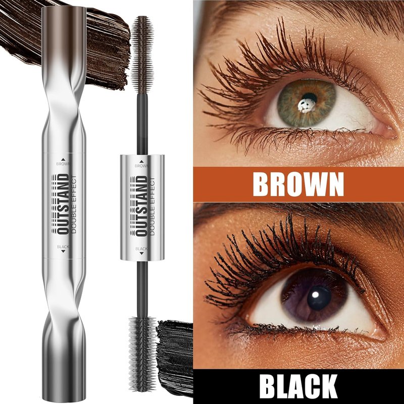 Women's Tubing Mascara - 2-in-1 Black & Brown Double-Ended | Volumizing, Lengthening, Waterproof, Hypoallergenic
