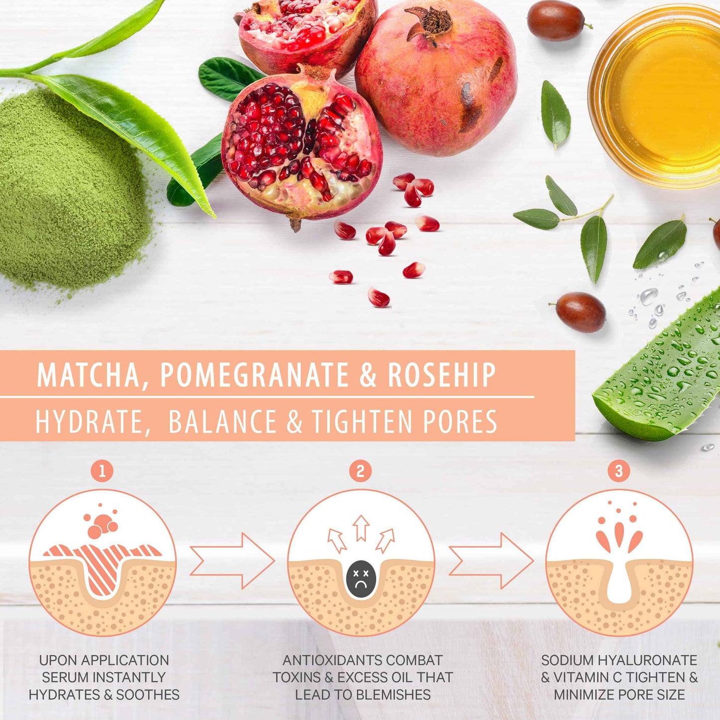 LILY SADO TEA+C Green Tea + Vitamin C Super Serum - Natural Vegan Serum - Best Antioxidant, Anti-Wrinkle Moisturizing Formula - Softens, Hydrates, Firms & Tones for Luscious, Radiant Skin