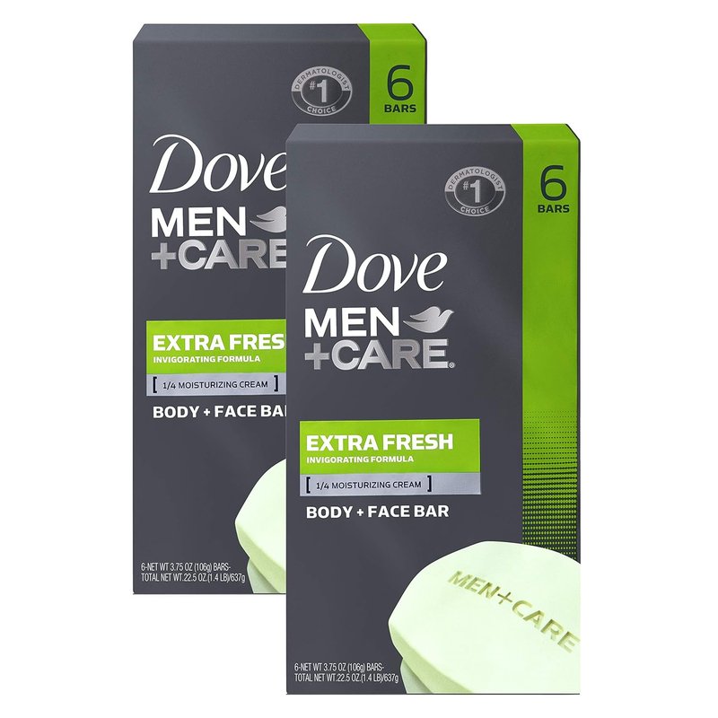 Dove Men+Care 3-in-1 Cleanser Bar - Hydrating Body, Face & Shaving Soap | 3.75 oz, Pack of 12