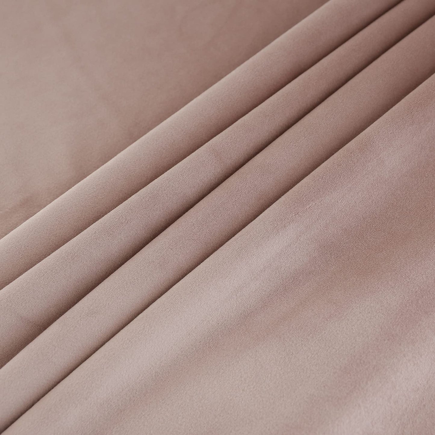 WODFAMY Velvet Curtains Grommet Ring Window Panel Set Drapes Blackout Drape Panels - Lights Blackout Window Treatment Curtain Sets for Home Decoration Dining Living Room 52Wx63L Inch 2 Panels