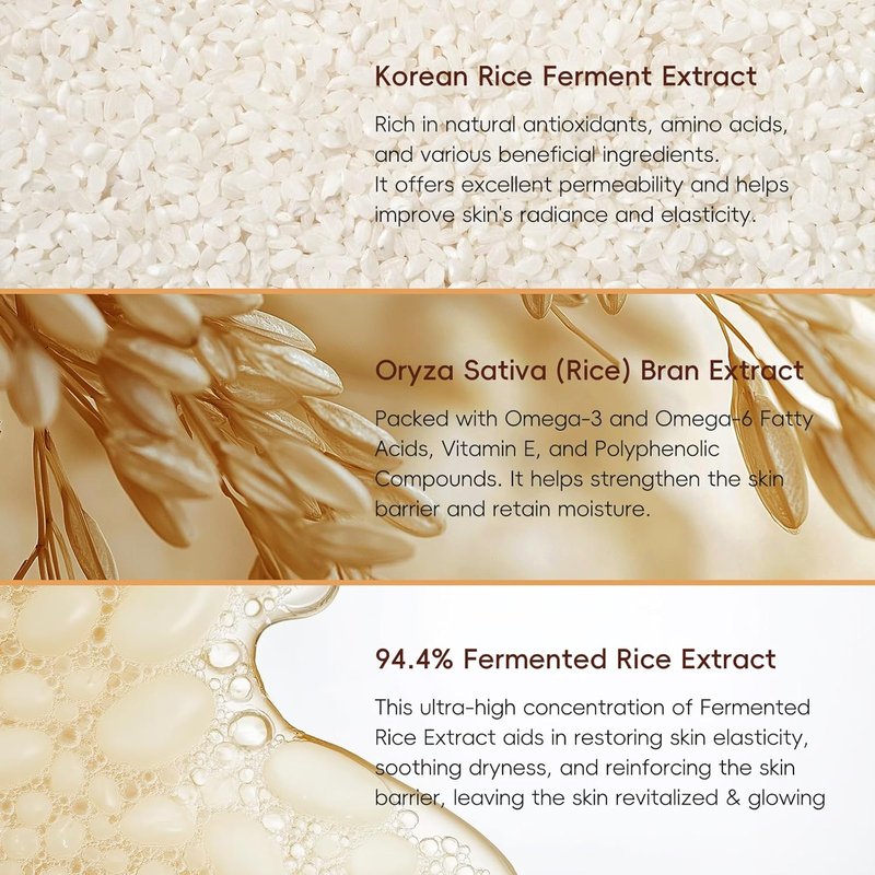 Rice Eye Cream - Moisturizing Eye Roller with Ginseng Extract | Reduces Fine Lines & Dark Circles