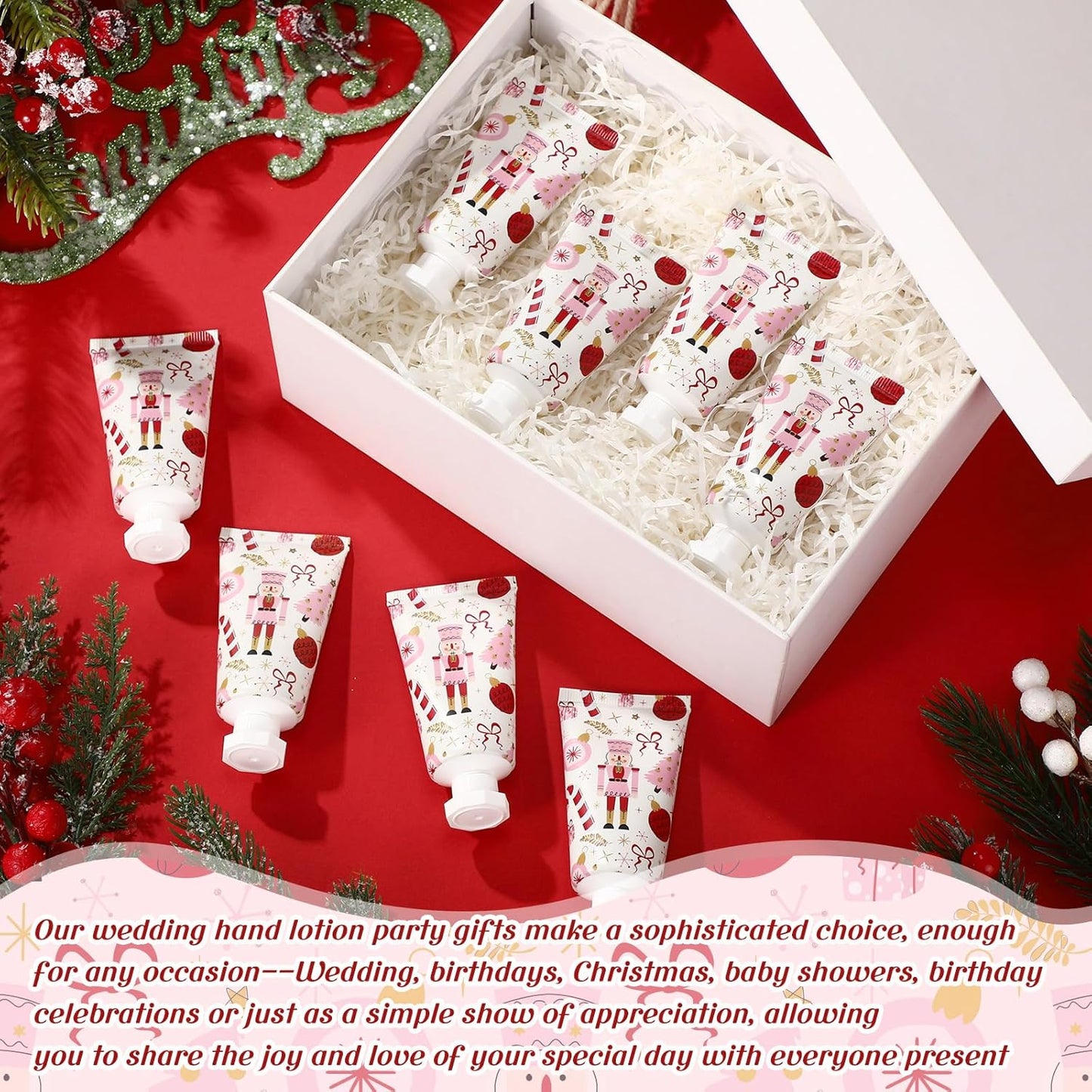 Christmas Nutcracker Hand Cream - 50 Pcs Travel Size | 1 Oz/30 ml Gifts for Women, Coworkers, Teachers, Nurses