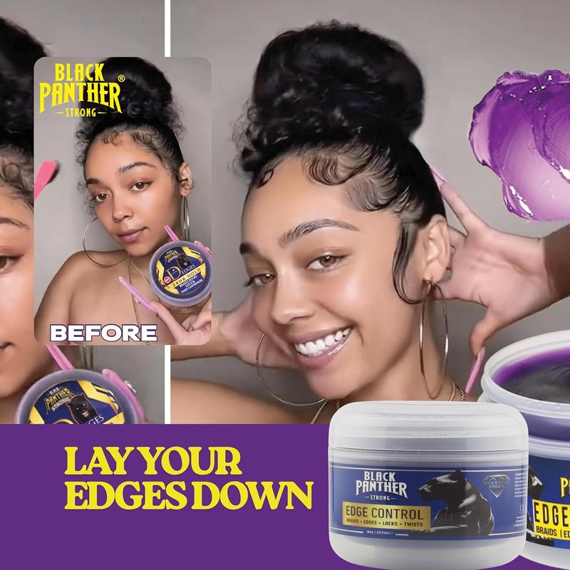 Edge Control & Braid Foam - Flexible Strong Hold for Natural & Relaxed Hair | 2 PC Pack
