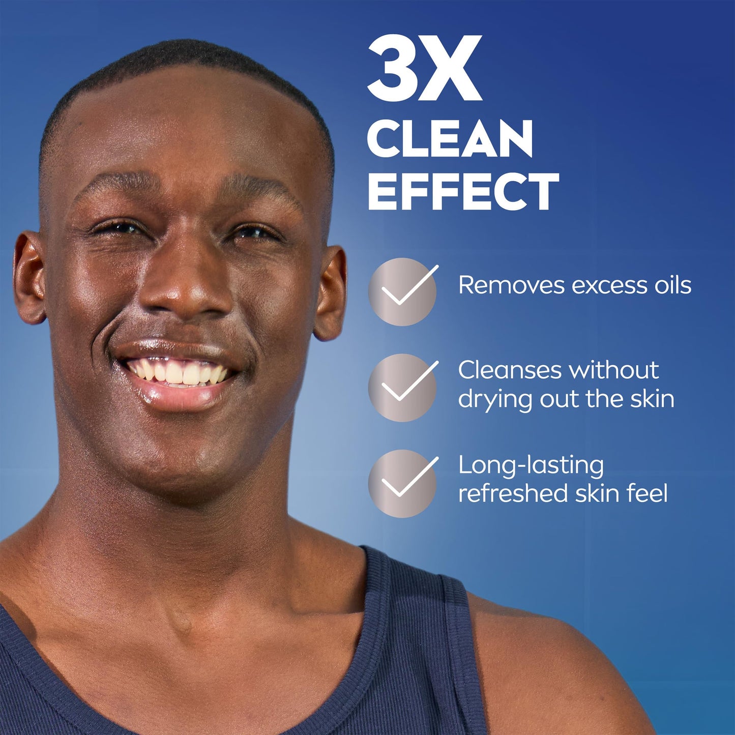 NIVEA MEN Sensitive Face Wash with Vitamin E and Chamomile Extract, No Drying Alcohol, Gentle Face Wash for Men with Sensitive Skin, 5 Fl Oz Tube