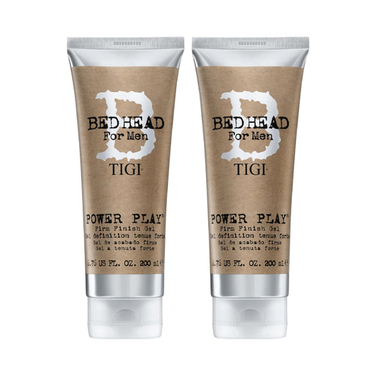 TIGI Bed Head Hair Gel for Men, Power Play 2-Pack – Firm Finish, Anti-Humidity, Frizz Control Hair Care Products for Men, 6.76 Oz Ea