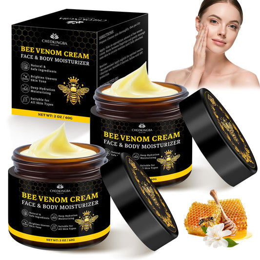 2PCS Bee Venom Comprehensive Cream: Wrinkle Care Face Lift & Firming, Effective In Reducing Skin Blemishes, Natural Care and Non-Irritating, Bee Venom Joint Cream for All Body Parts