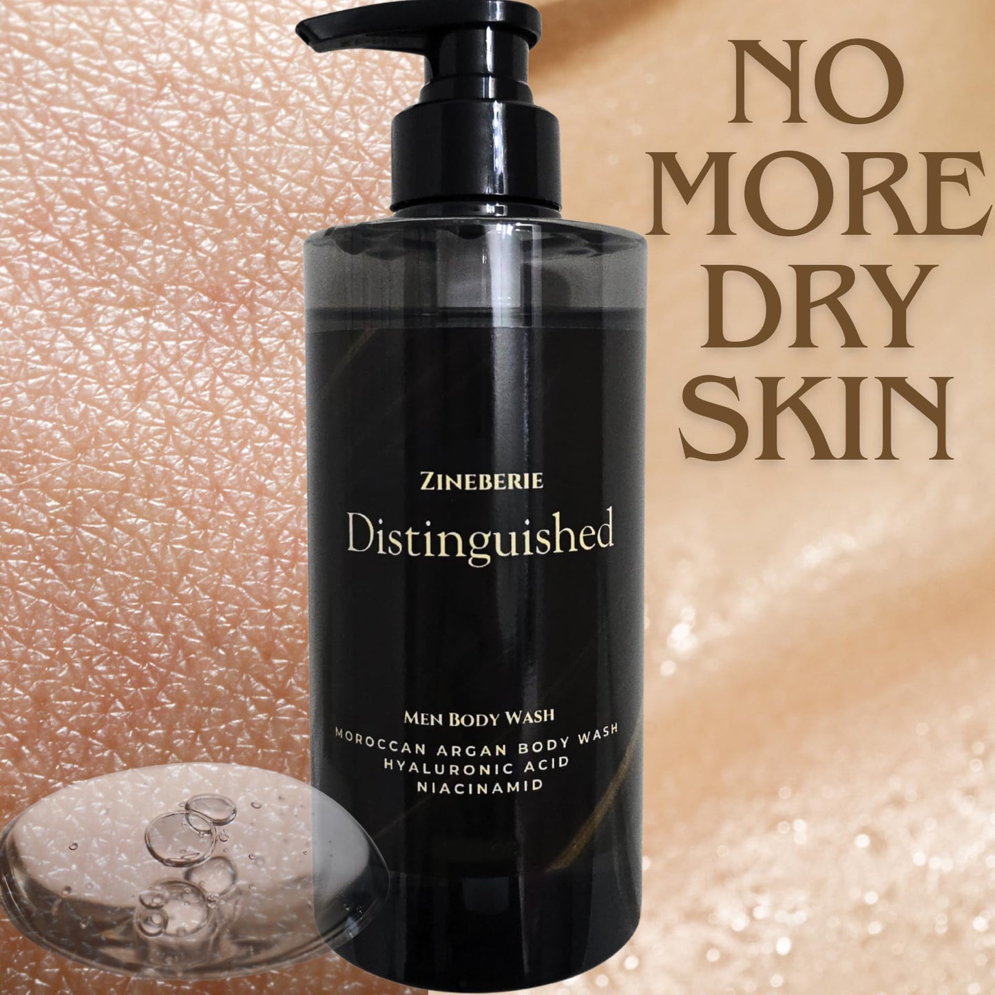 New! Large 550 ml Luxurious Light Oud Scented Men Body Wash with Argan Oil, Hyaluronic Acid,and Niacinamide. Rich Lather and extreme moisturization. Made Only for Men! Paraben and dye free! 20 fl oz