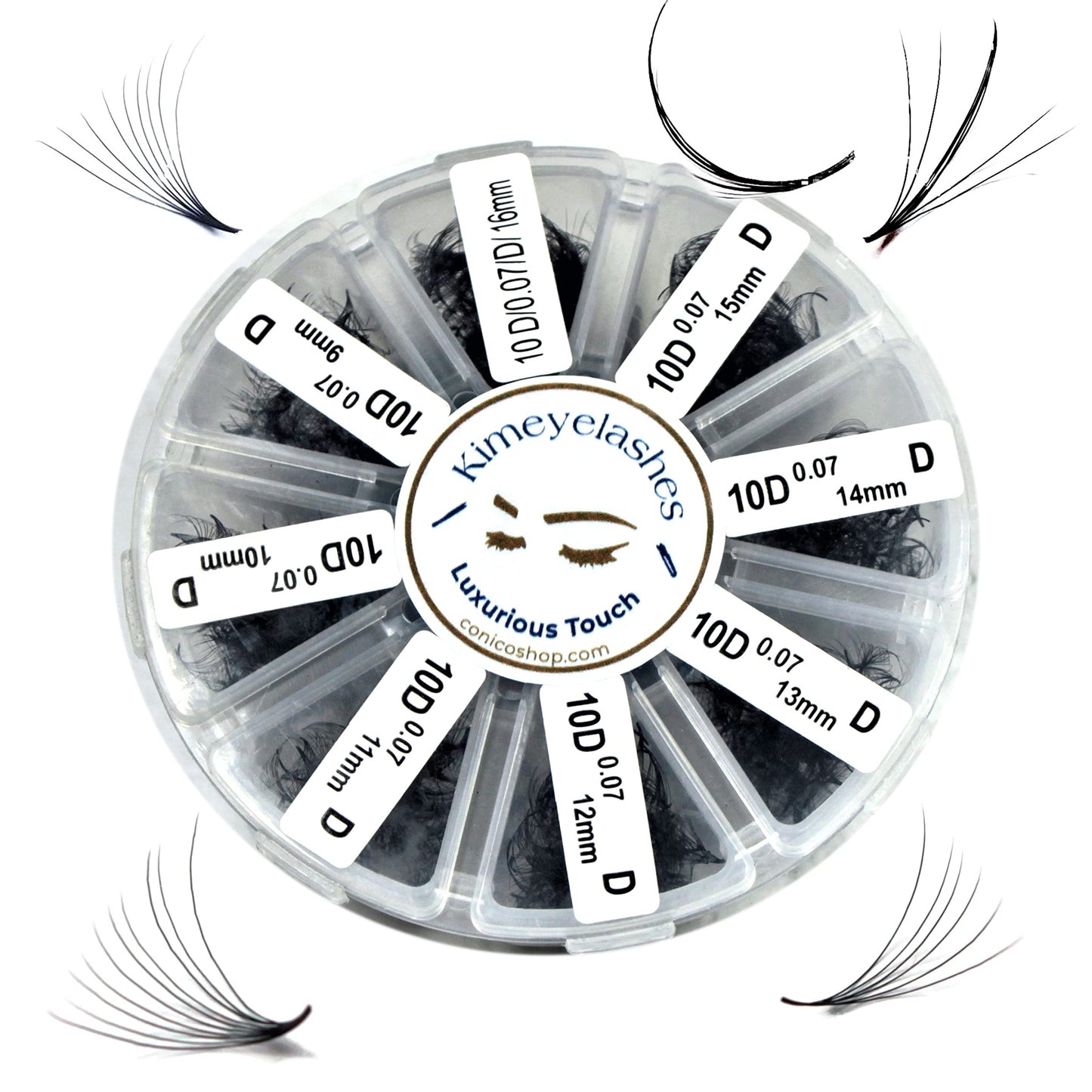 1000 Premade volume fans Mixed lengths 9-16mm loose Fans C, D Curl. Handmade eyelash extensions supplies Russian volume lash Wispy promade fan 4D 5D 6D 7D 8D 9D 10D (10D 0.07 - Curl D)