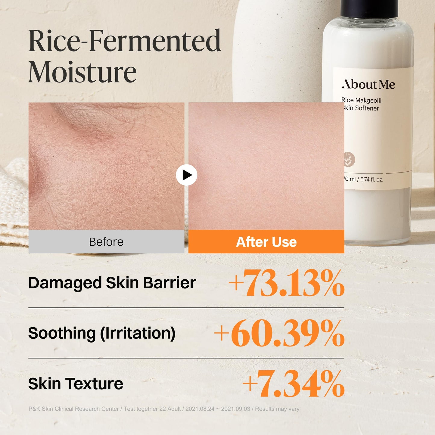 About Me Korean Milky Rice Toner, Makgeolli Ferment, 5.74 fl oz
