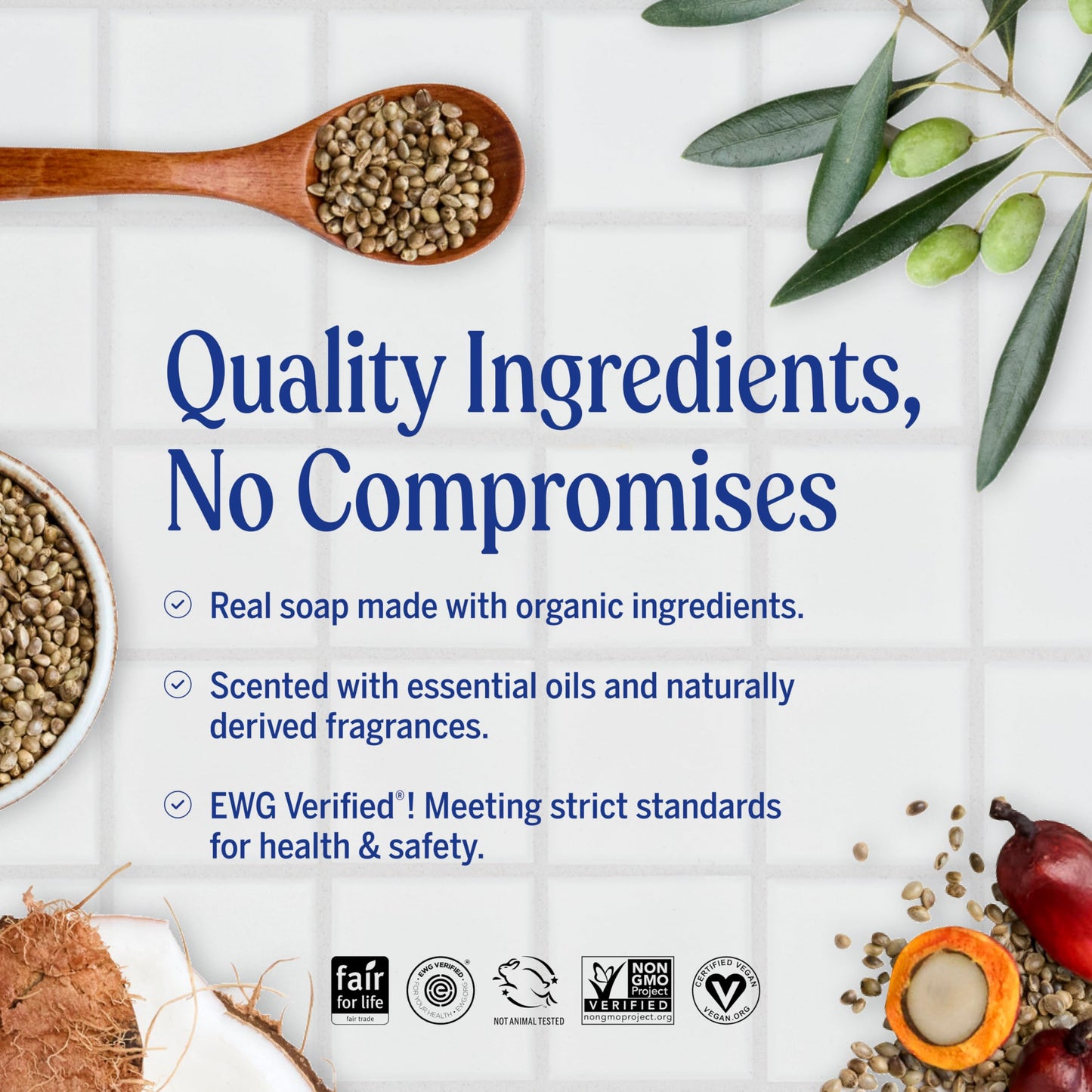 Dr. Bronner's Pure-Castile Magic Soap Liquid- Made with Regenerative Organic Certified Oils- For Body, Face, Hair, Dishes, Laundry, Vegan Bath Soaps for Men & Women, Non-GMO- Almond, 32oz + Refill
