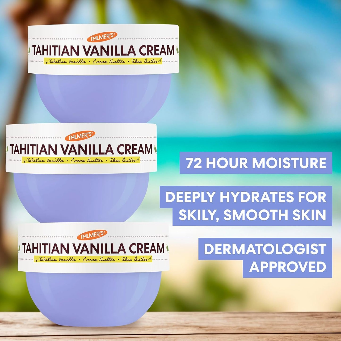 Palmer's Cocoa Butter Body Cream - Moisture Drenching Tahitian Vanilla, 8.8 Oz | 72Hr Hydration with Shea Butter & Vitamin E